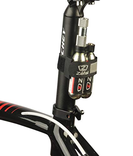 Gonfleur De Pneus - Zefal - Co2 Holder + Ez Control + 2 Cartouches Filetees 16g - Velo Loisir - Adulte - Noir