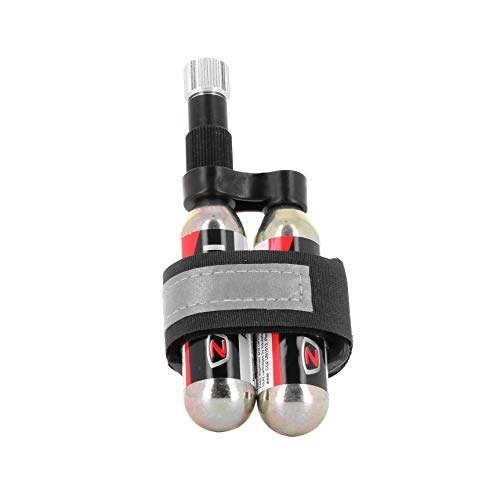 Gonfleur De Pneus - Zefal - Co2 Holder + Ez Control + 2 Cartouches Filetees 16g - Velo Loisir - Adulte - Noir