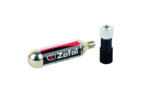 Gonfleur De Pneus - Zefal - Co2 Holder + Ez Control + 2 Cartouches Filetees 16g - Velo Loisir - Adulte - Noir