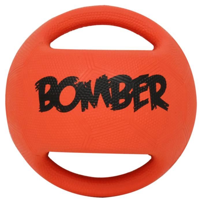 Zeus Ballon Bomber 15 Cm - Orange Et Noir - Pour Chien
