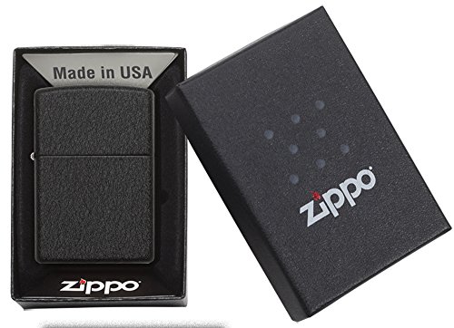Zippo Black Crackle Lighter - Black Crac...