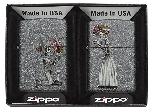 Zippo Lighter Day Of Dead Skulls Set