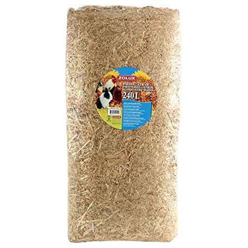 Paille Naturelle Pour Litiere - Zolux - 240 L - A Base De Ble - Absorbe Odeurs Et Liquides - Pour Oiseaux & Petits Rongeurs