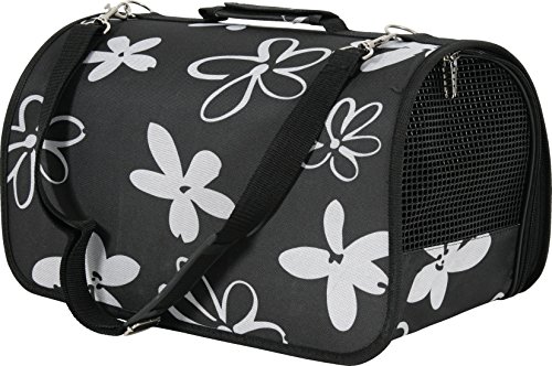 Panier De Transport Flower Noir Pour Chien - Zolux - M